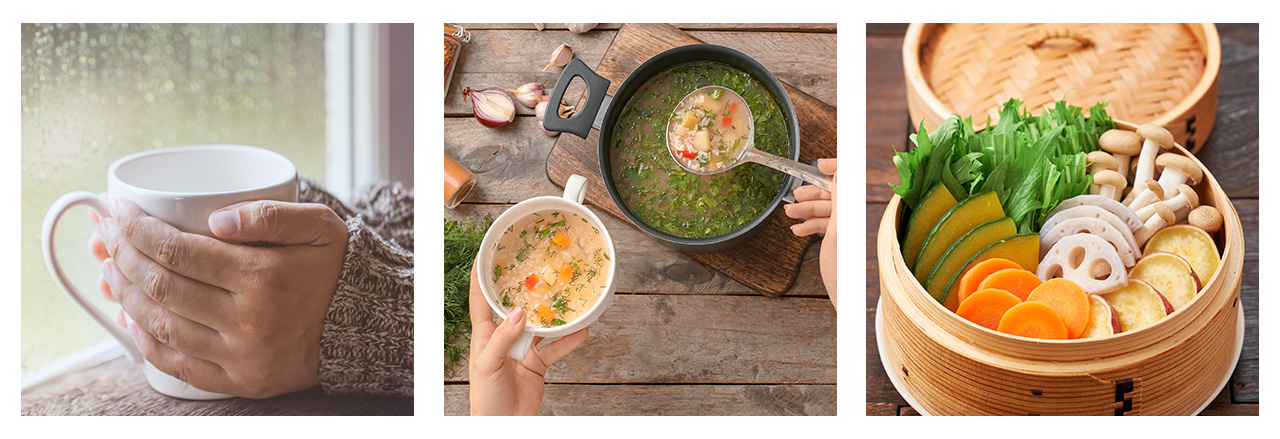 温かい飲み物・食事